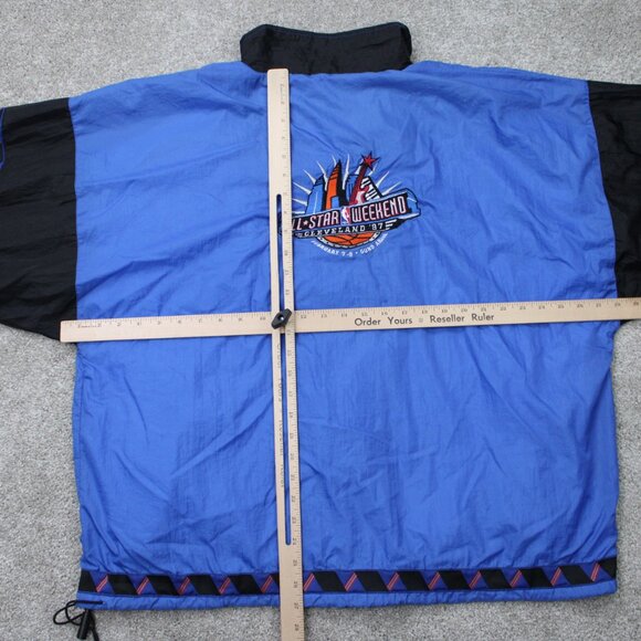 VTG Unique Sports Jacket Mens XL Blue 1997 NBA All Star Weekend Windbreaker - Picture 11 of 15